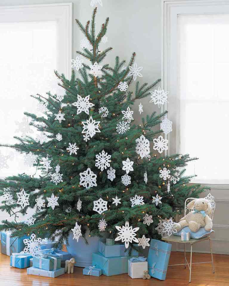 paper snowflake christmas tree decorations