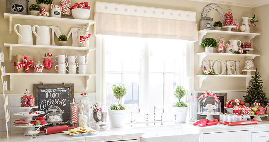 Candy Cane Themed Kitchen Decor