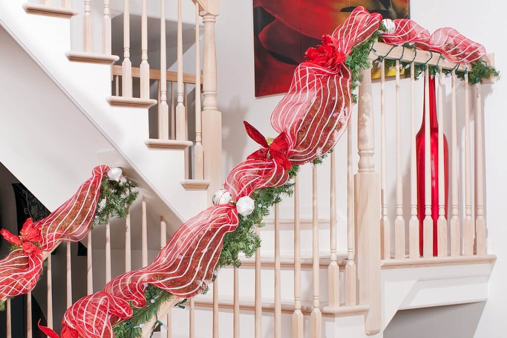 Candy Colored Staircase Christmas Decorations