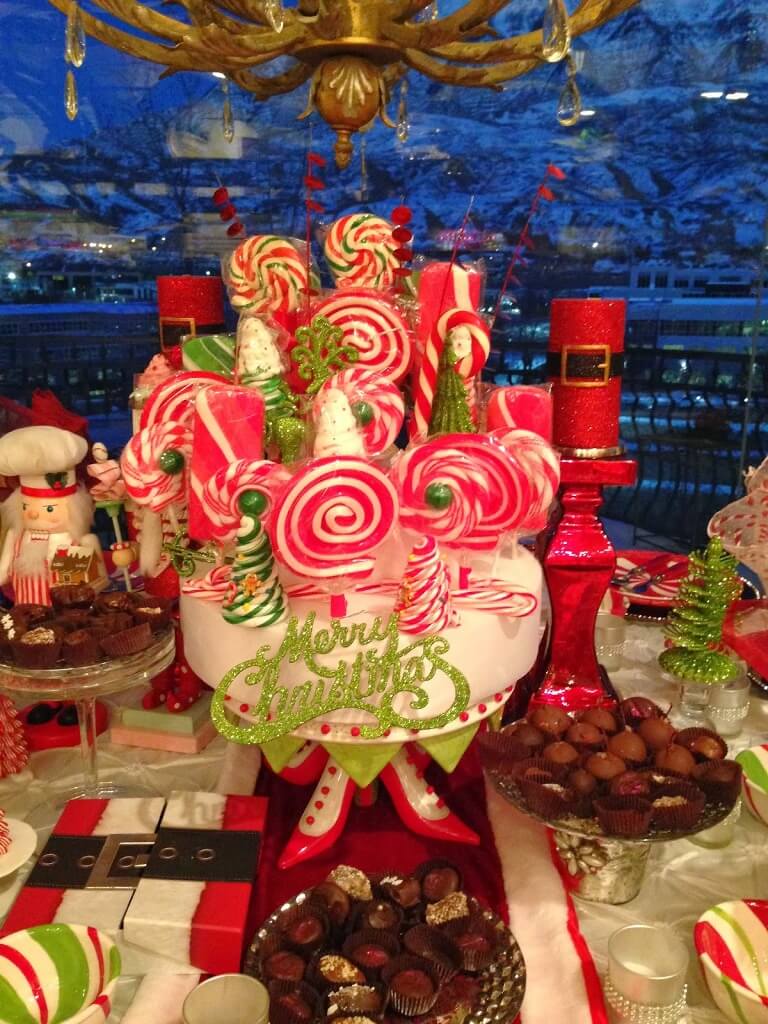 Dining Table Candy Cane Decoration
