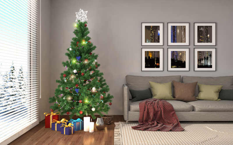 Elegant Christmas Tree Living Room