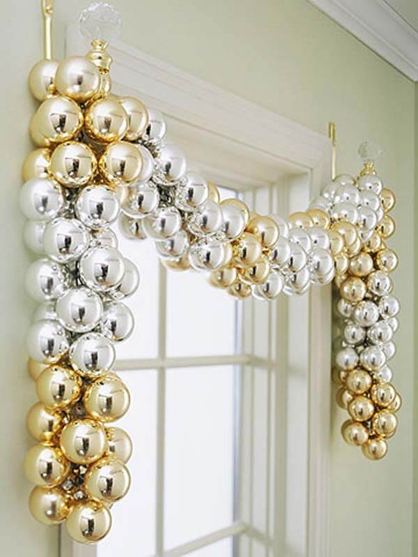 Festive Gold Silver Ornaments Decor