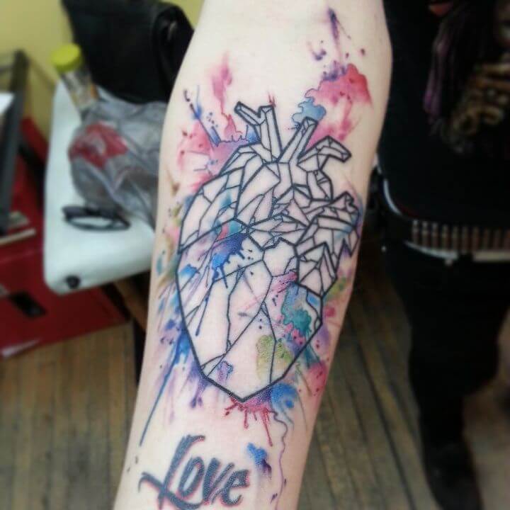 Heart Tattoo Coloured
