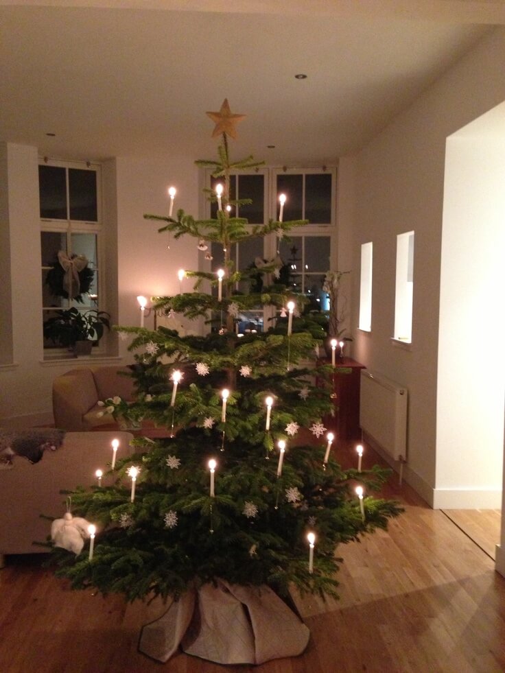Living Room Candles Christmas Tree