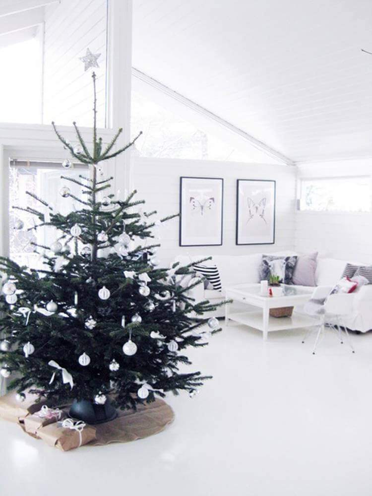 Minimalist Living Room Tree Decor