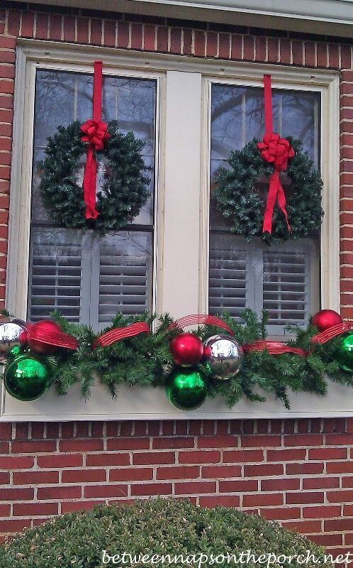 Outdoor Windowbox Christmas Decoration
