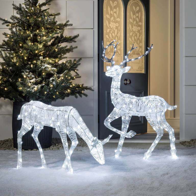 Outdoors Silver White Christmas Decoration