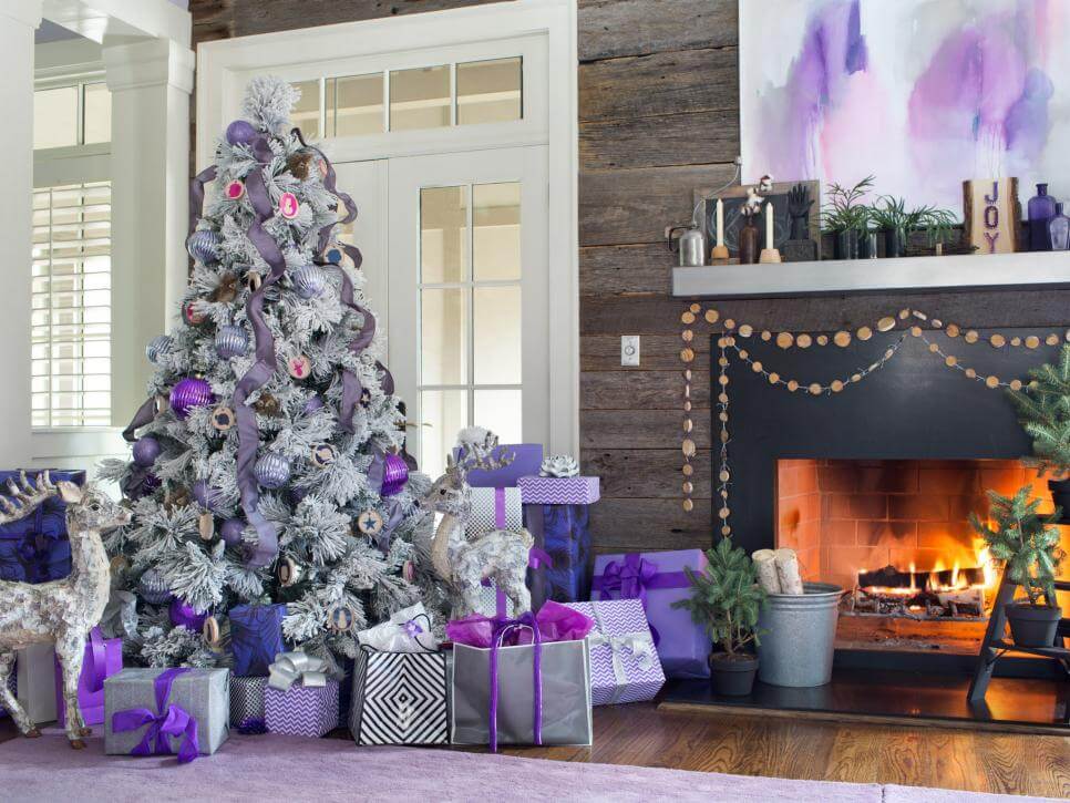 Purple And Grey Christmas Decoration