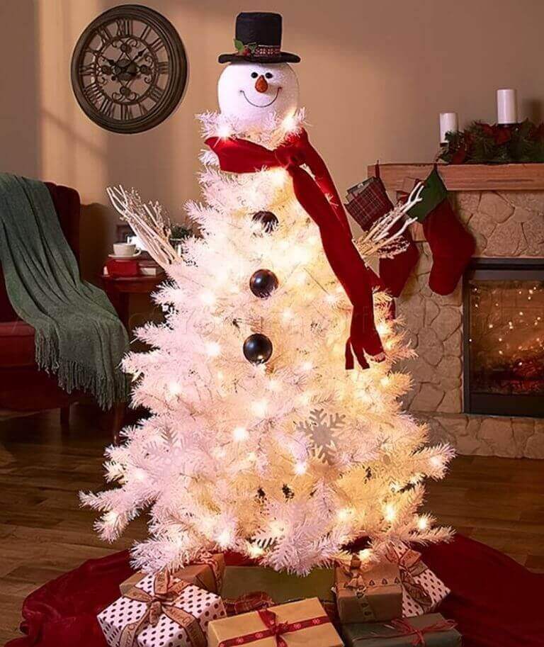 Snowman Christmas Tree Living Room