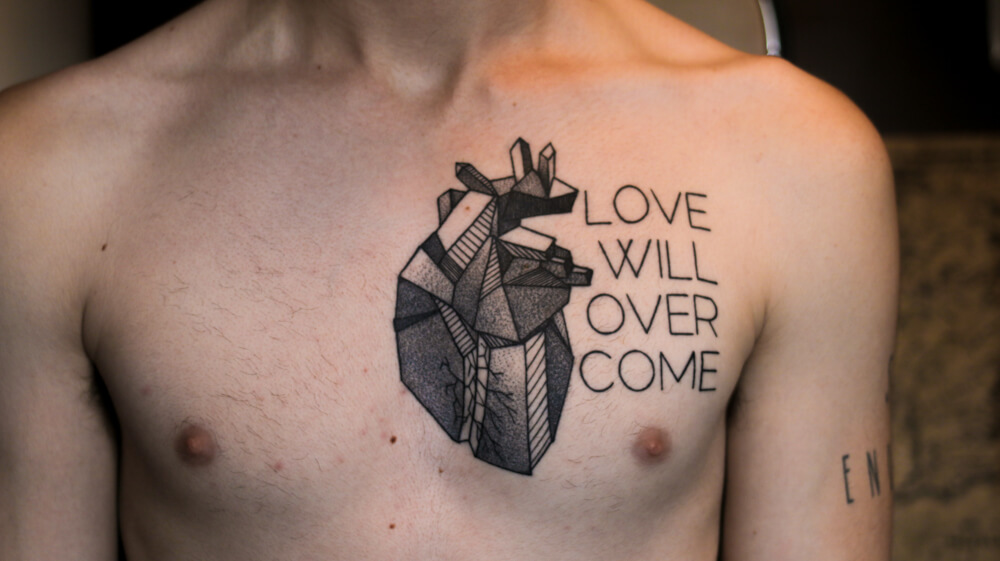 Stair Heart Tattoo for Men