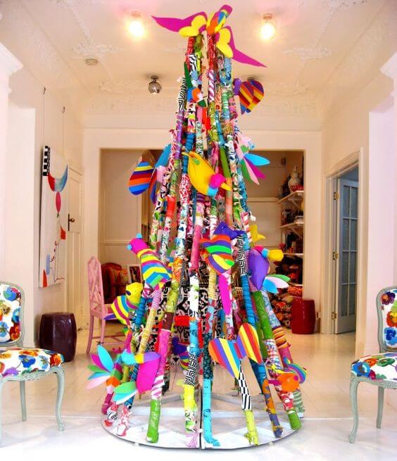 Unique Multicolor Christmas Tree Decoration