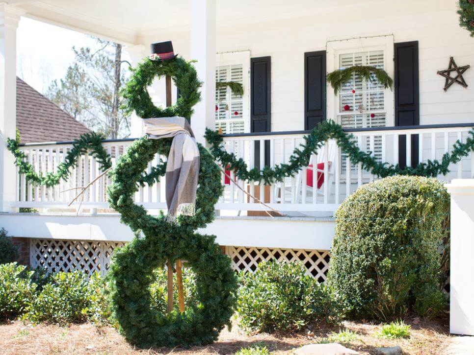 Unique Wreath Snowman Christmas Decor