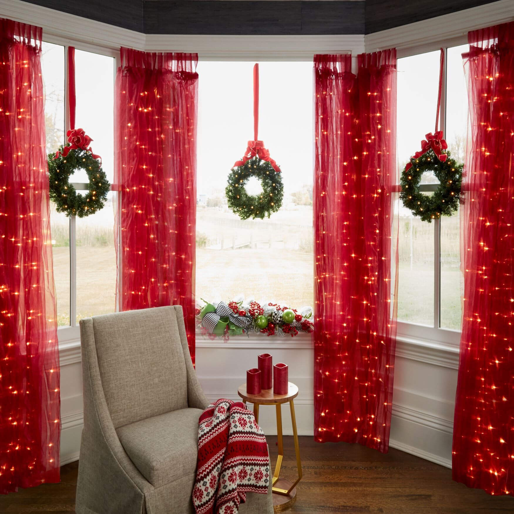 Windows Christmas Wreaths Decoration