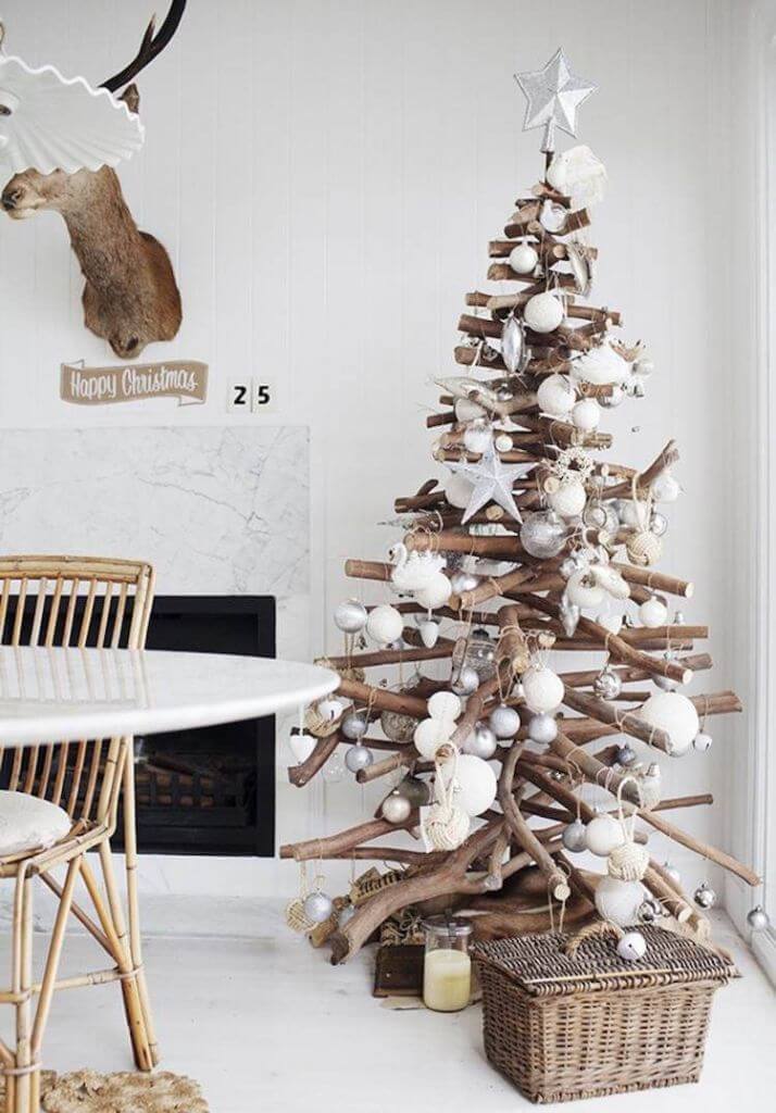Wooden Branches Christmas Tree Decor