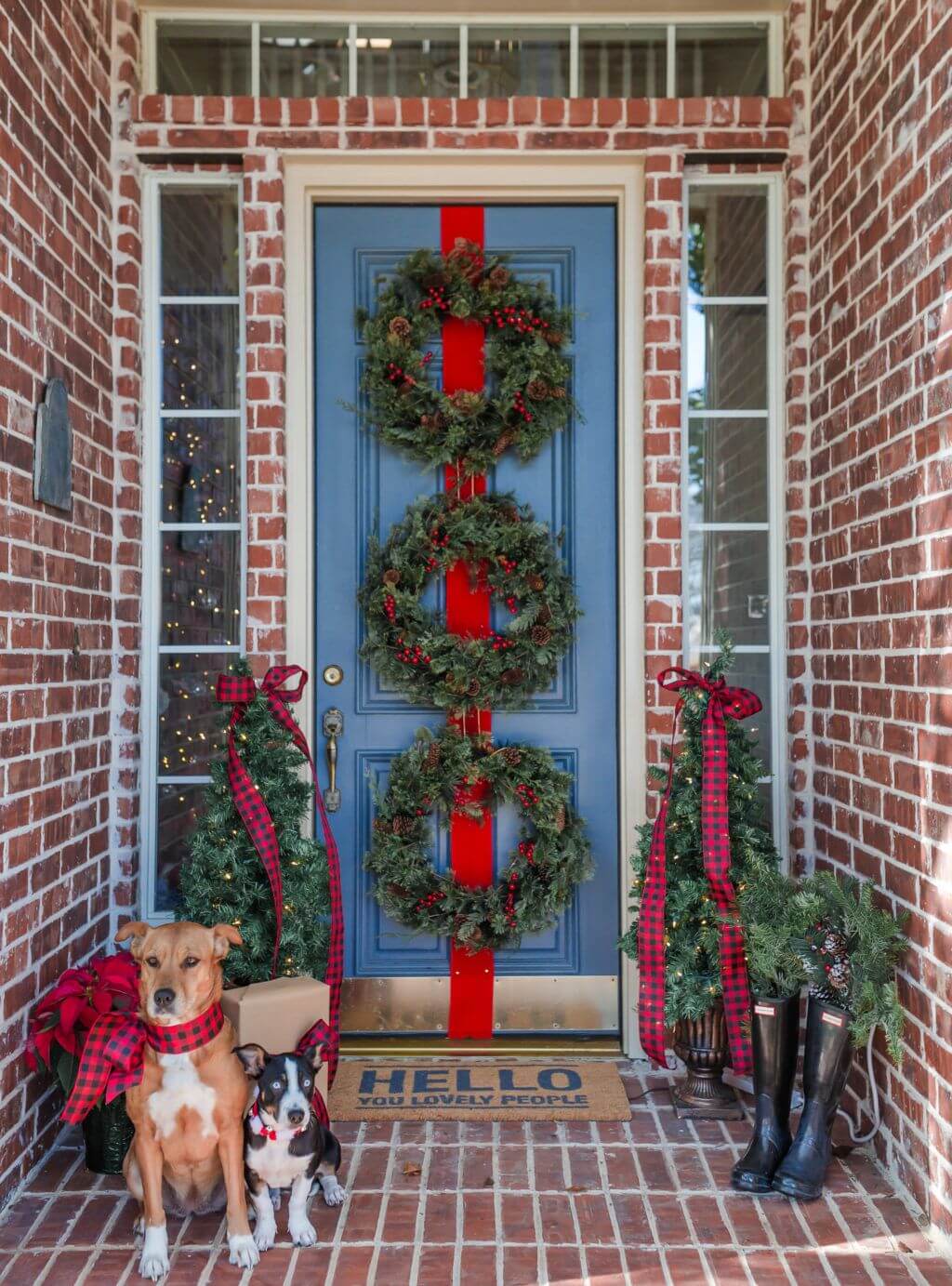Wreath Trio Front Door Decoration