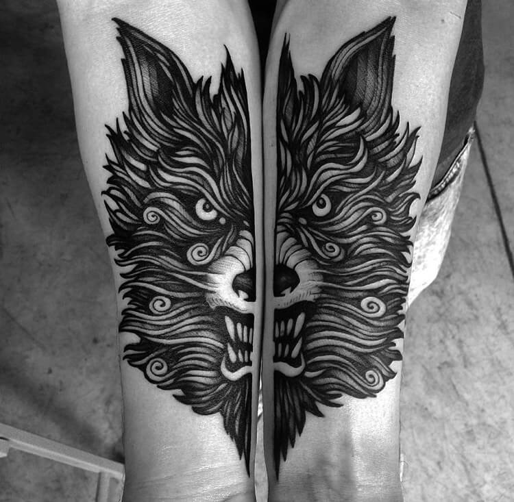 Arm Wolf Tattoo