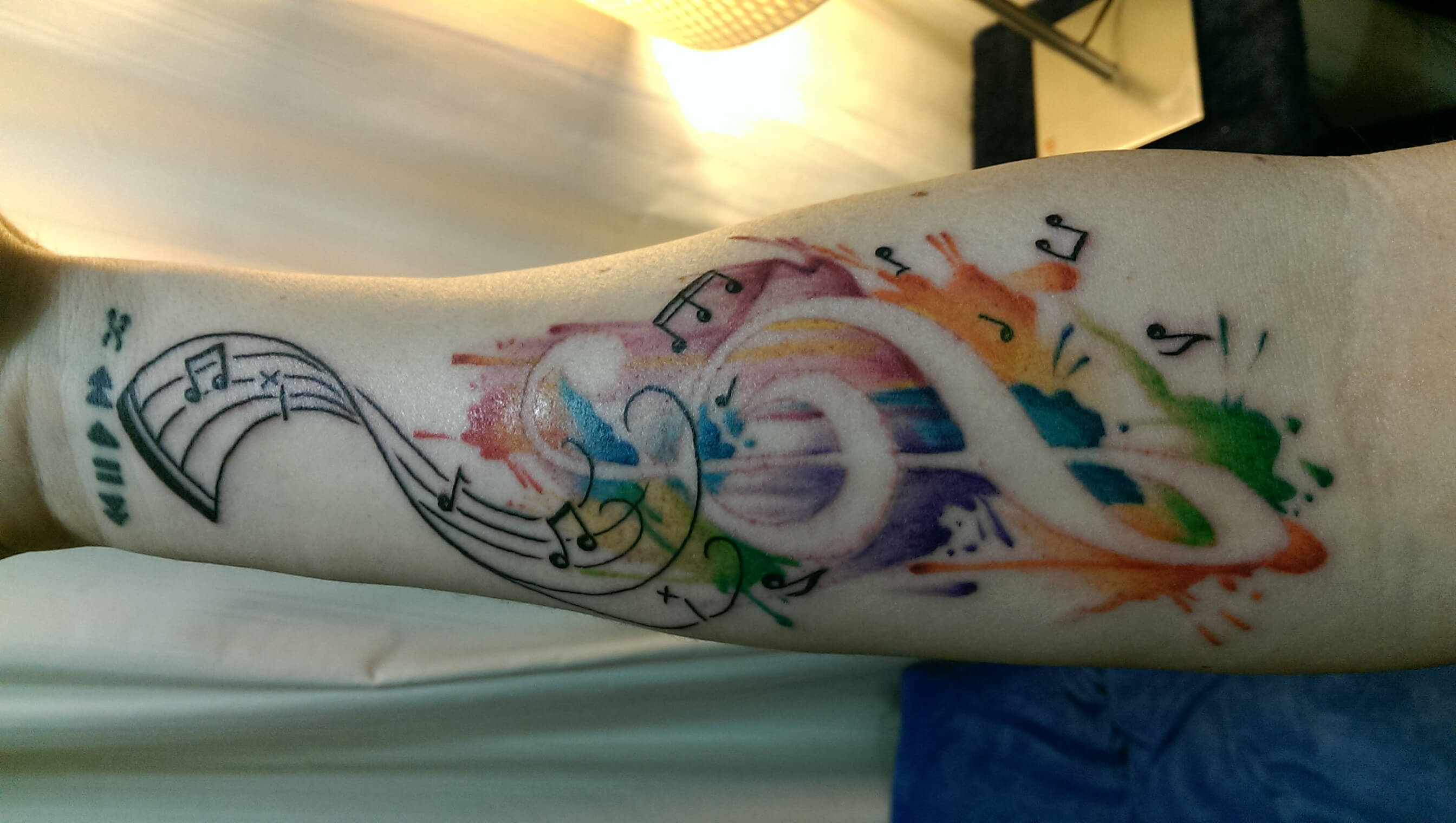 Music Watercolor Tattoo
