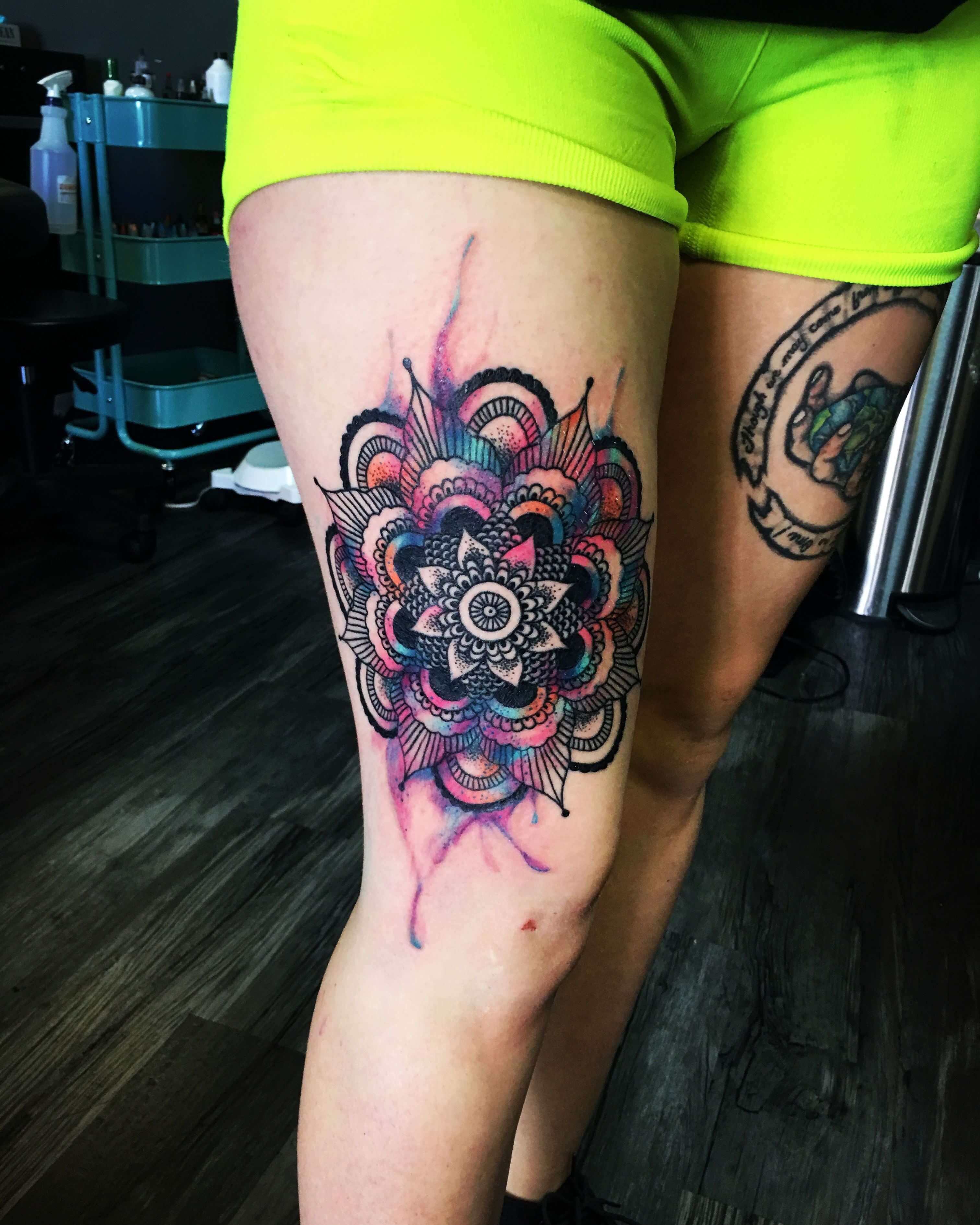 Mandala Watercolor Tattoo