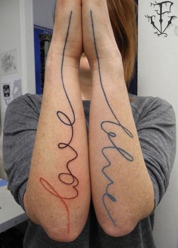 27 Script Arm Tattoo