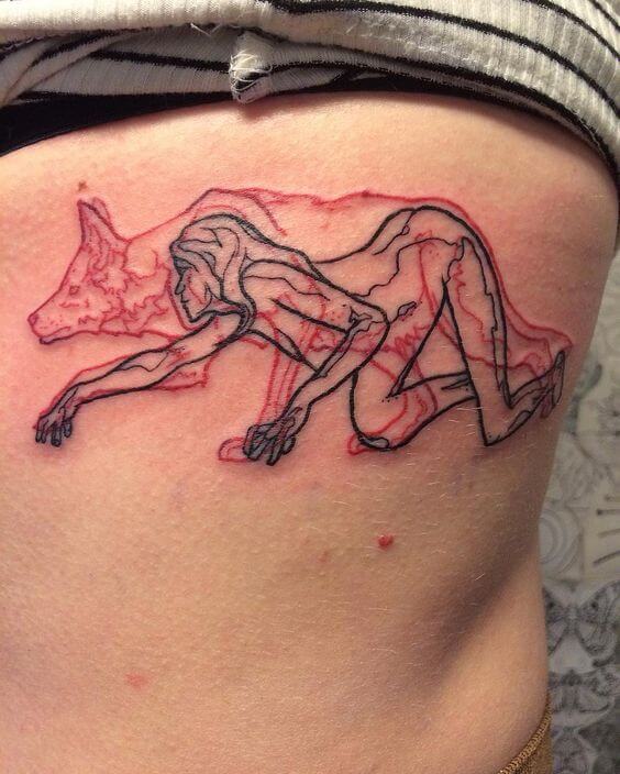 Outline of the Wolf Tattoo