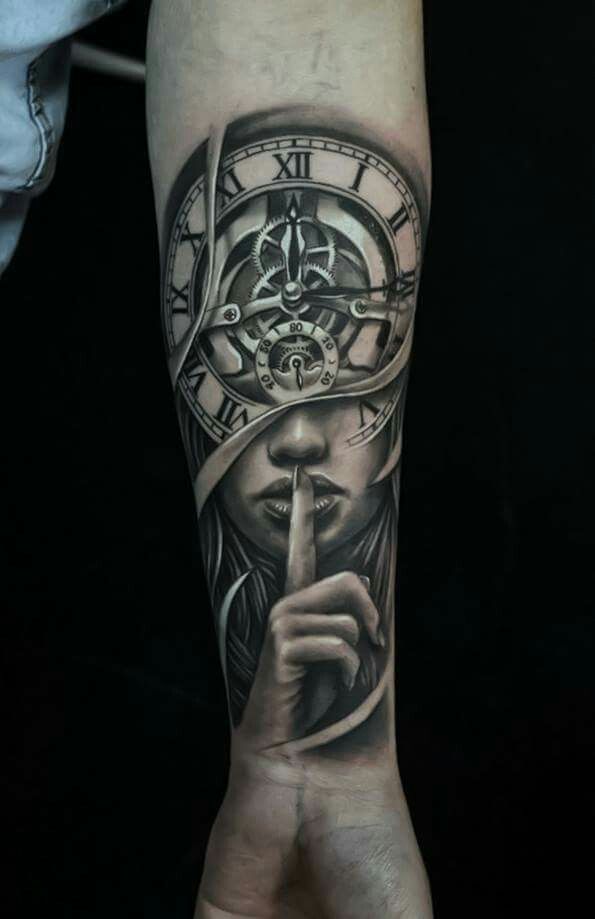 Clock Arm Tattoo