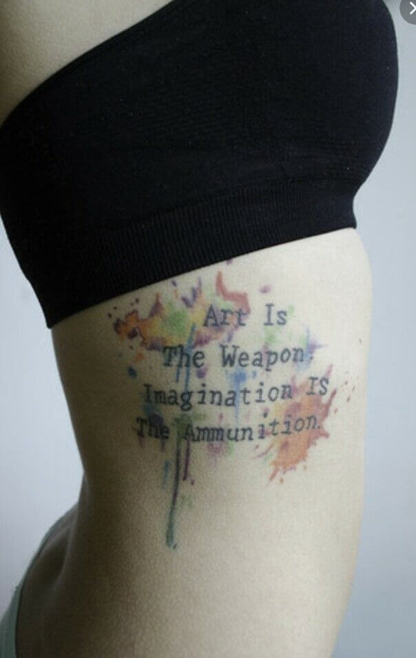 Words Watercolor Tattoo