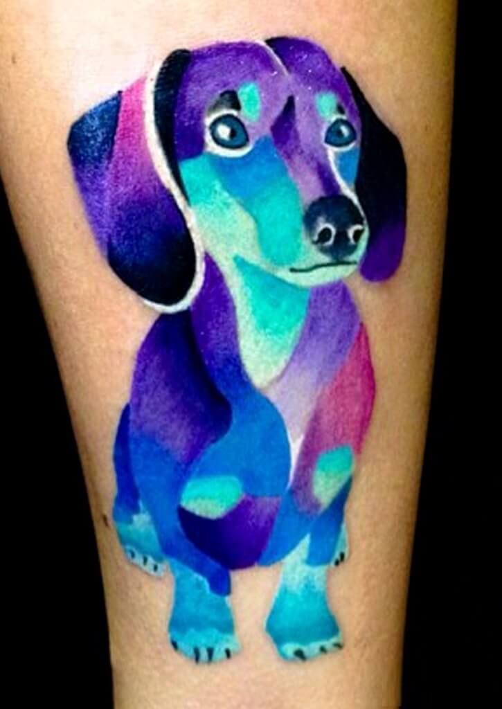Dog Watercolor Tattoo