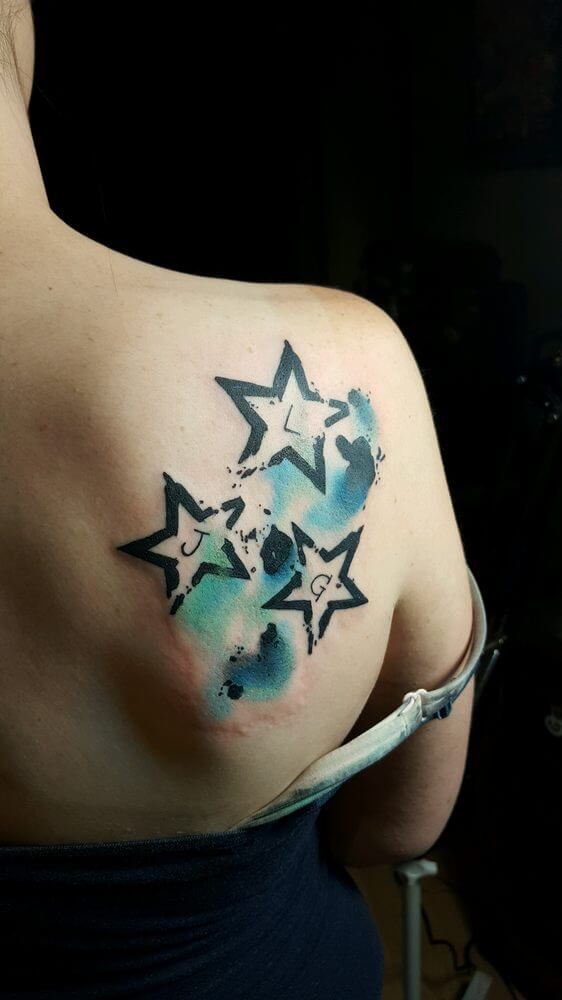 Star Watercolor Tattoo