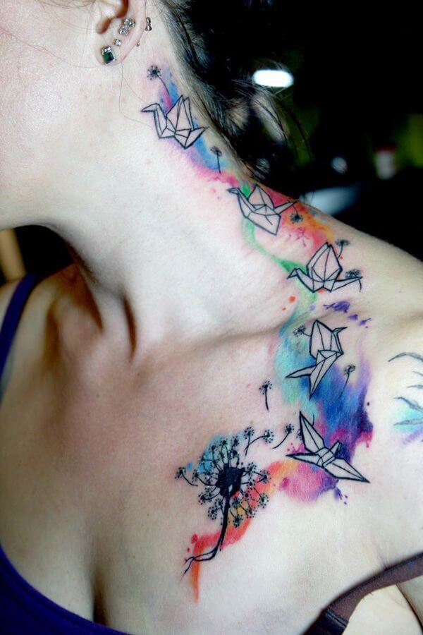 Watercolor Dandelion Tattoo