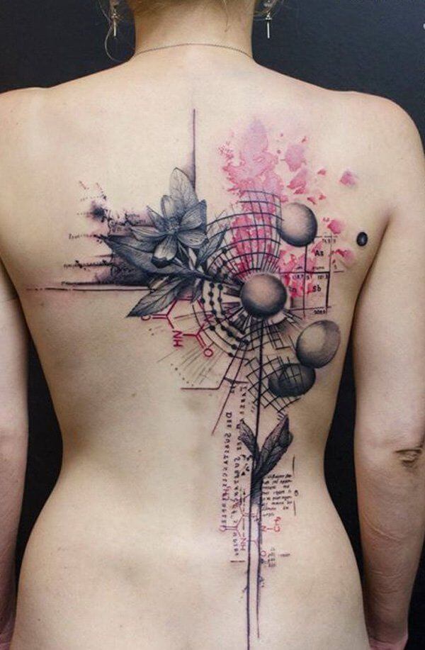 Watercolor Tattoo on Back