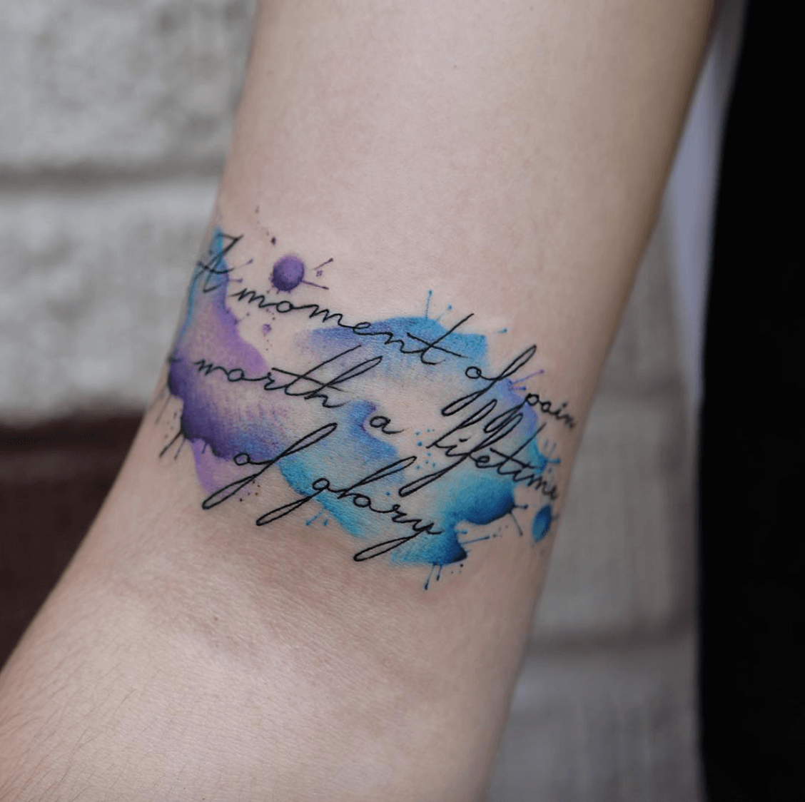 Quote Watercolor Tattoo