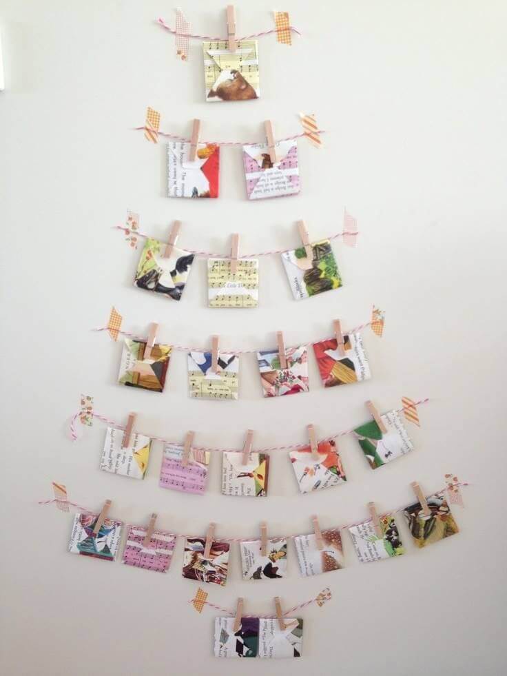 Christmas Cards Creative Wall Tree