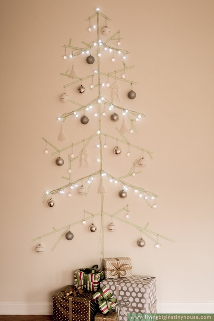 Christmas Lights Ornaments Wall Tree