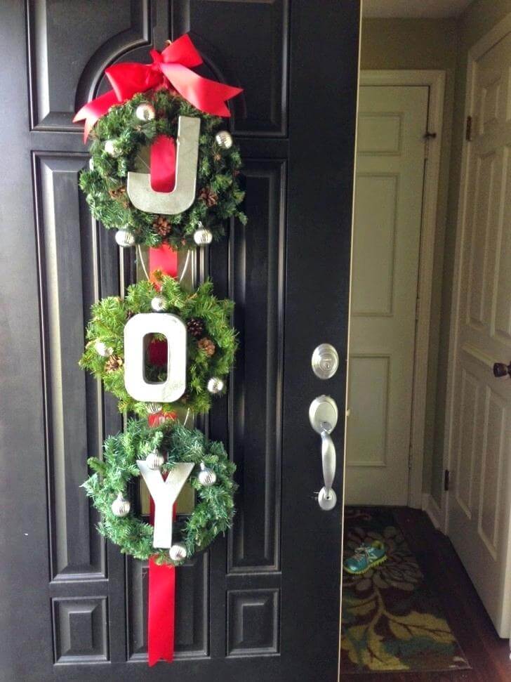 Christmas Sign Front Door Wreaths