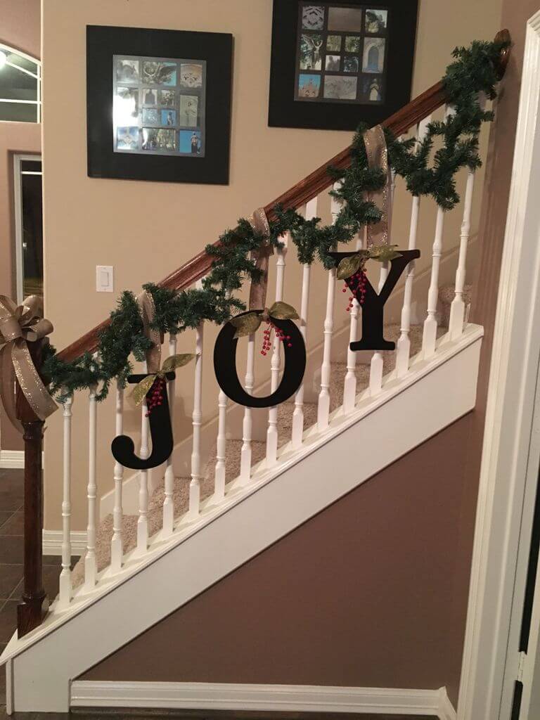 Christmas Signs Staircase Decoration