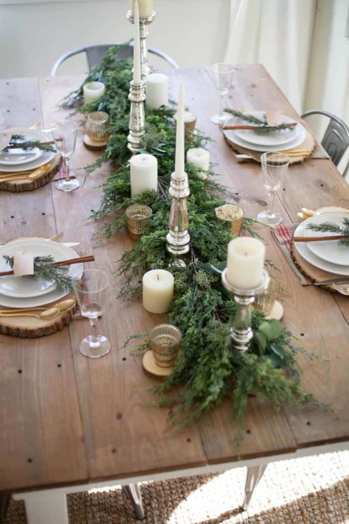 Christmas Table Candles Decoration