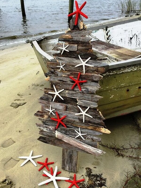 Creative DIY Beach Style Christmas Tree