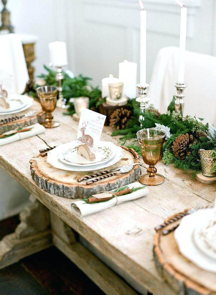 Creative Natural Elements Christmas Table