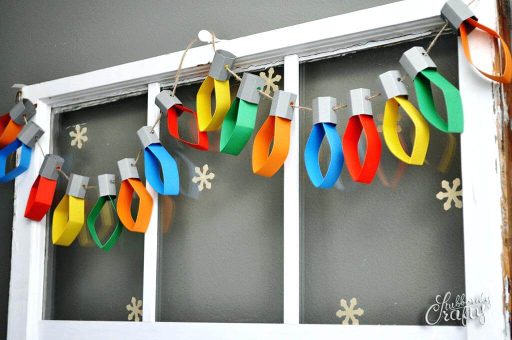 DIY Paper Lights Christmas Garland