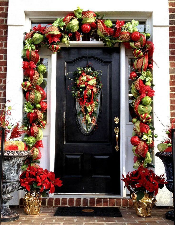 Fancy Front Door Christmas Decoration