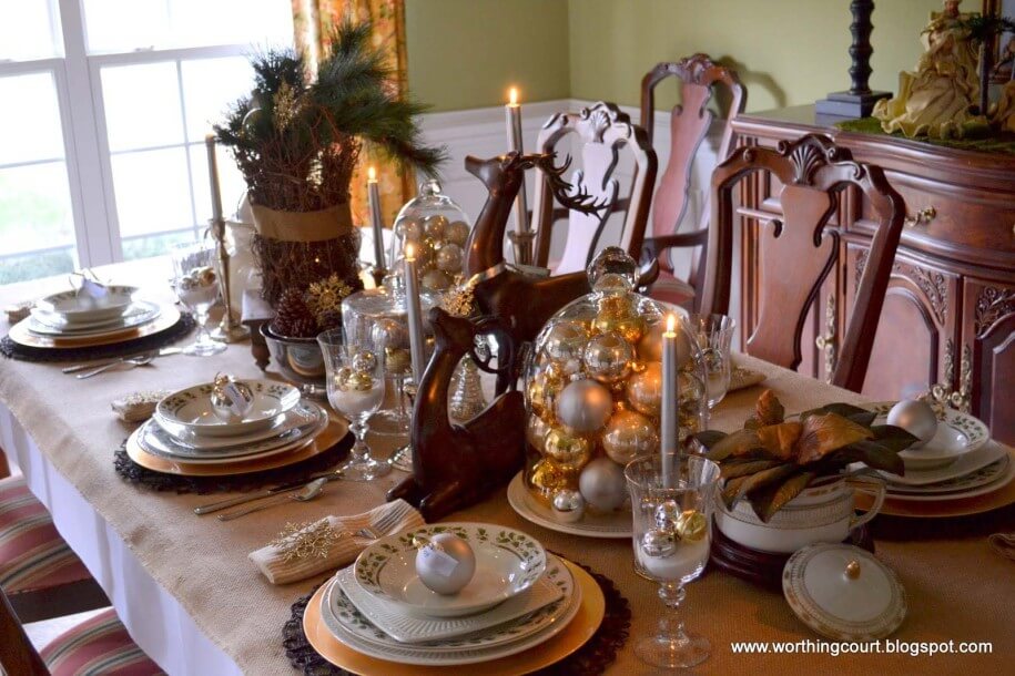 Fancy Rustic Christmas Table