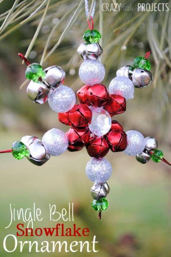 Jingle Bells Snowflake Ornament