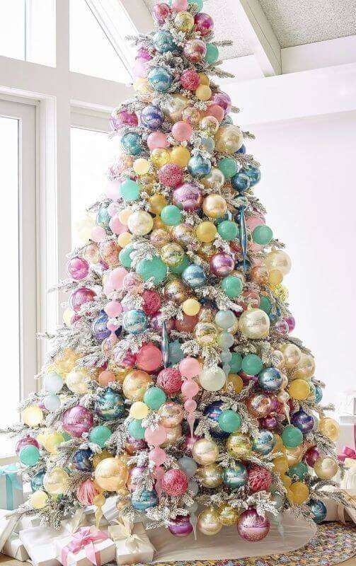 Pastel Colors Christmas Balls Decor