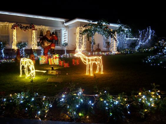 Santa Reindeers Christmas Yard Display
