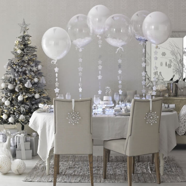 Silver White Tree Dining Room