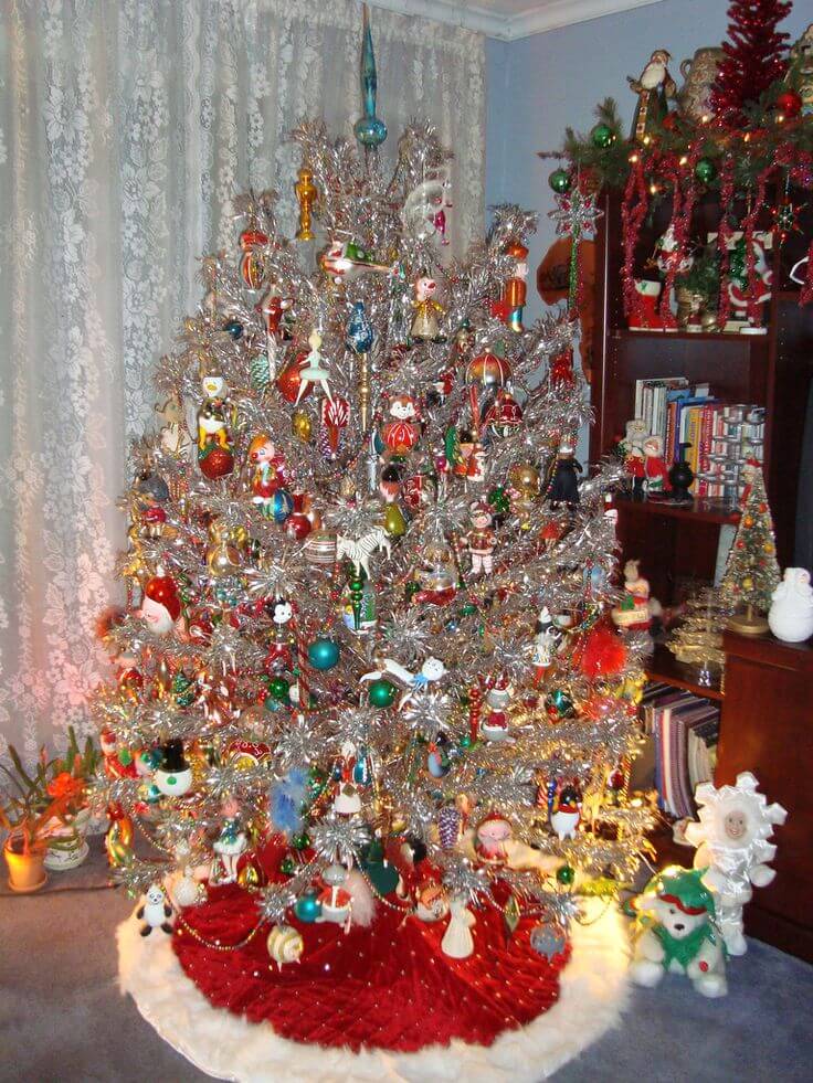 Vintage Aluminium Christmas Tree Decor