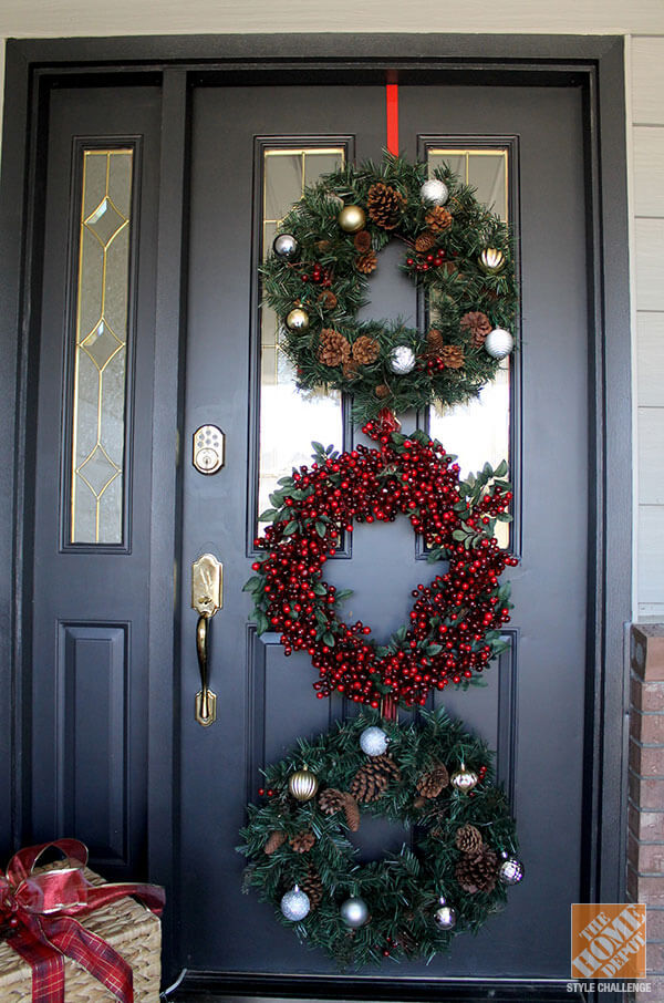 Wreaths Trio Front Door Decor