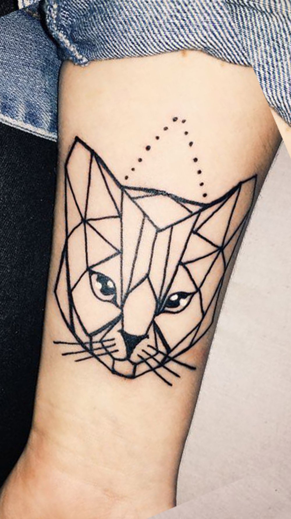 geometric cat tattoos