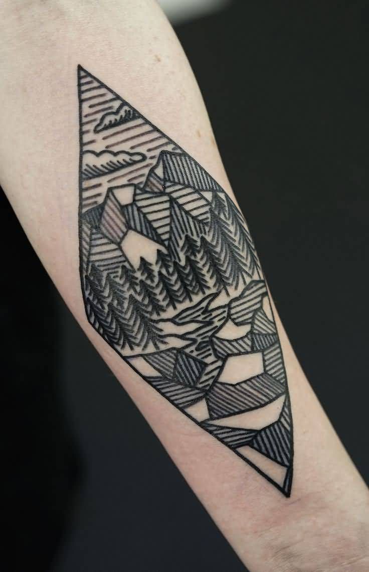 geometric tree tattoos
