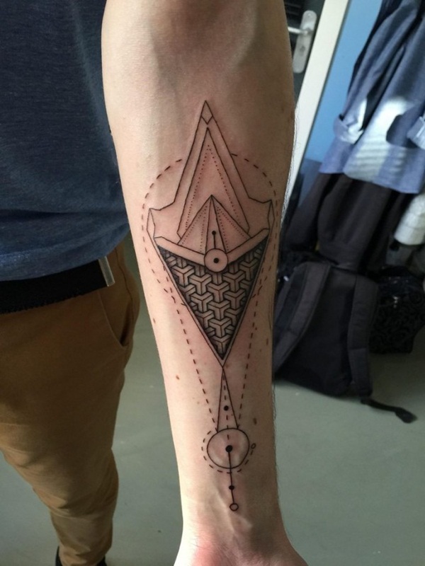 geometric triangle tattoos